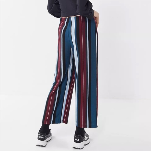 NWT Urban Outfitters Striped Sz S Wide Leg Cropped Pants - Picture 3 of 10